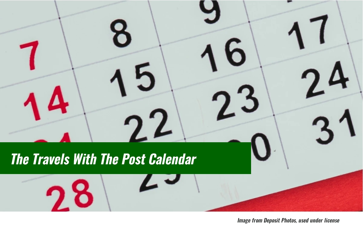 The Extended Calendar from Travels With The Post