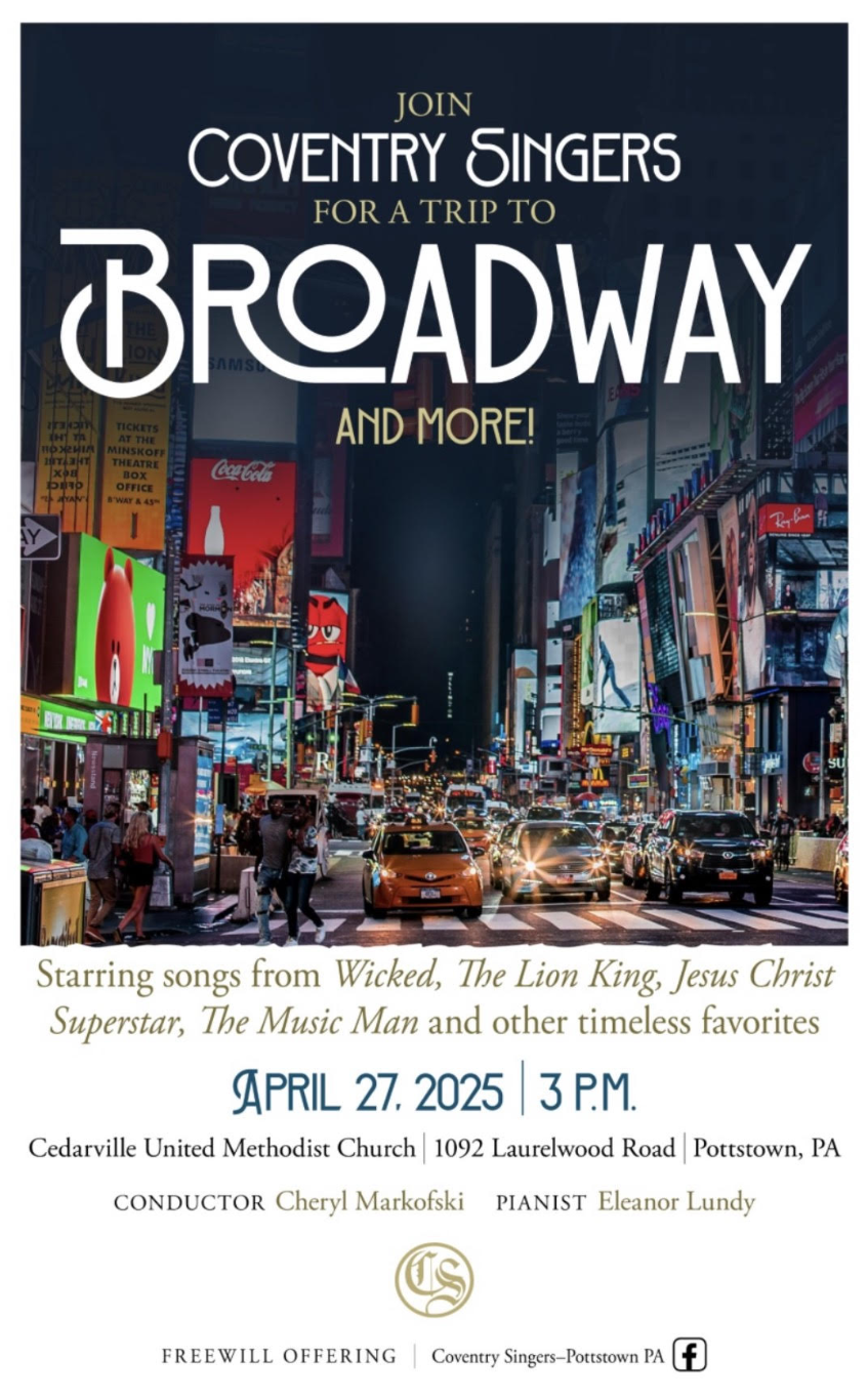 Coventry Singers' April 27 Concert Salutes Broadway